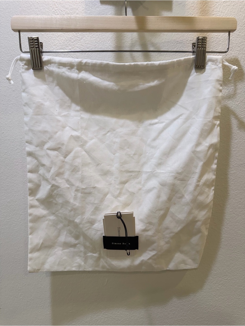NEW Simone Rocha White Dust Bag 15" x 13”